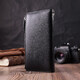 Лаконичный женский вертикальный кошелек-клатч из натуральной кожи ST Leather 22537 Черный фото