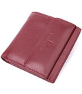 Небольшой женский кошелек с монетницей снаружи из натуральной кожи ST Leather 22544 Бордовый
