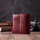 Небольшой женский кошелек с монетницей снаружи из натуральной кожи ST Leather 22544 Бордовый фото