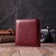 Небольшой женский кошелек с монетницей снаружи из натуральной кожи ST Leather 22544 Бордовый фото