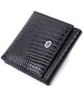 Женский компактный кошелек из натуральной лакированной кожи ST Leather 22688 Черный