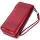 Фактурный клатч на два отделения из лакированной натуральной кожи ST Leather 22692 Красный фото