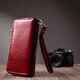 Фактурный клатч на два отделения из лакированной натуральной кожи ST Leather 22692 Красный фото