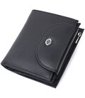 Удобный женский кошелек с монетницей из натуральной кожи ST Leather 22711 Черный