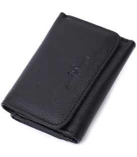 Красивое женское портмоне с монетницей из натуральной кожи ST Leather 22728 Черный