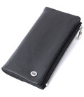 Вертикальный бумажник унисекс из мягкой натуральной кожи ST Leather 22743 Черный
