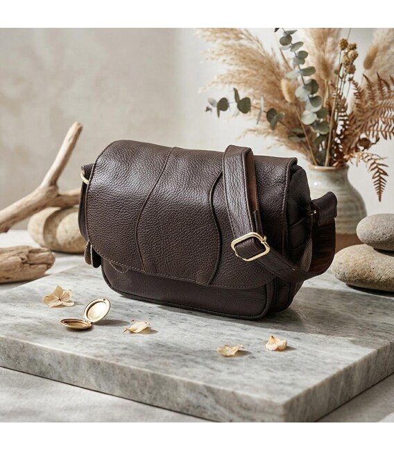 Сумка из натуральной кожи для женщин Vintage 22973 Коричневый фото