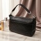 Женская сумка с двумя ремешками из натуральной кожи Vintage 22926 Черный фото