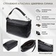 Женская сумка с двумя ремешками из натуральной кожи Vintage 22926 Черный фото