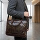 Кожаная сумка для ноутбука работы поездок и документов Vintage 14152 Коричневая фото