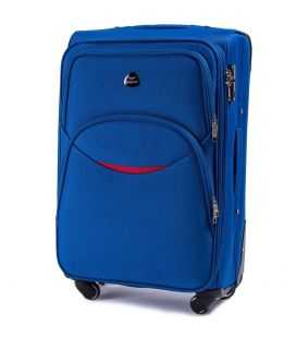 Чемодан Wings 1708 средний M голубой 4 колесный фото, картинка, изображение