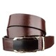 Деловой мужской ремень с автоматической пряжкой Vintage 20209 Коричневый фото