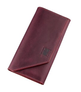 Кожаный клатч женский на магните GRANDE PELLE 11217 Бордовый