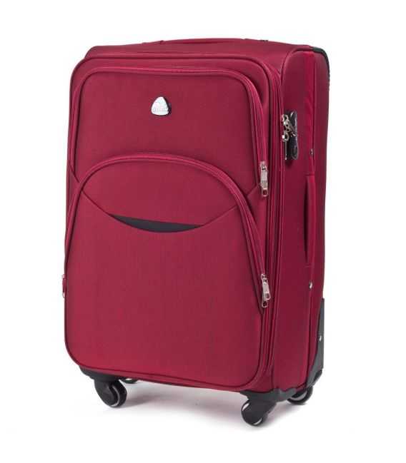 Валіза Wings 1708 середня M червона 4 колесна - картинка, зображення, фото валізи