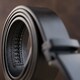 Ремень мужской c затемненным матовым металлом Vintage 20270 Черный фото