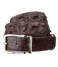 Ремінь чоловічий CROCODILE LEATHER 18178 з натуральної шкіри крокодила Коричневий