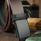 Ремень мужской с черной пряжкой автомат Vintage 20271 Коричневый фото