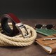 Ремень мужской со стильной пряжкой Vintage 20307 Коричневый фото