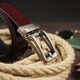 Ремень мужской со стильной пряжкой Vintage 20307 Коричневый фото