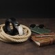 Ремень с автоматической пряжкой с узором Vintage 20251 Черный фото