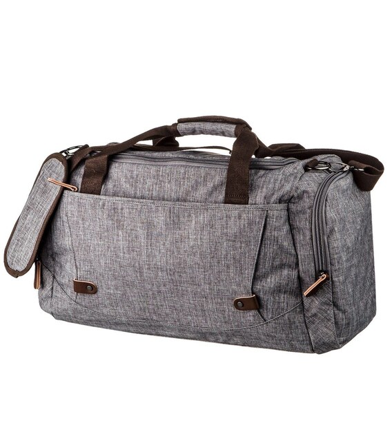 Дорожная сумка текстильная Vintage 20137 Серая фото