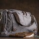 Дорожня сумка текстильна Vintage 20137 Сіра - картинка, зображення, фото
