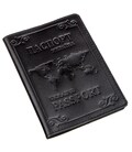 Кожаная обложка на паспорт с картой и рамкой SHVIGEL 13982 Черная