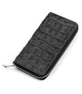 Кошелек-клатч CROCODILE LEATHER 18012 из натуральной кожи крокодила Черный