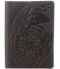 Обложка на паснорт SHVIGEL 13793 из винтажной кожи Коричневая
