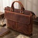 Кожаный портфель для ноутбука работы и документов Vintage 14066 Коричневый фото