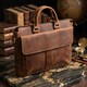 Кожаный портфель для ноутбука работы и документов Vintage 14066 Коричневый фото