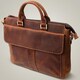 Кожаный портфель для ноутбука работы и документов Vintage 14066 Коричневый фото