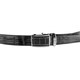 Ремень-автомат CROCODILE LEATHER 18236 из натуральной кожи крокодила (каймана) Черный фото