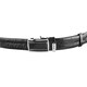 Ремень-автомат CROCODILE LEATHER 18239 из натуральной кожи крокодила Черный фото