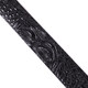 Ремень-автомат CROCODILE LEATHER 18239 из натуральной кожи крокодила Черный фото