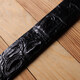 Ремень-автомат CROCODILE LEATHER 18239 из натуральной кожи крокодила Черный фото