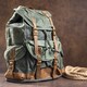 Рюкзак дорожный текстильный Vintage 20056 Зеленый фото
