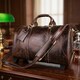 Кожаная дорожная сумка на колесах для путешествий и командировок Vintage 14254 Коричневая фото