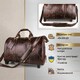 Кожаная дорожная сумка на колесах для путешествий и командировок Vintage 14254 Коричневая фото