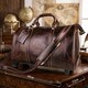 Кожаная дорожная сумка на колесах для путешествий и командировок Vintage 14254 Коричневая фото