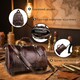 Кожаная дорожная сумка на колесах для путешествий и командировок Vintage 14254 Коричневая фото