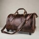 Кожаная дорожная сумка на колесах для путешествий и командировок Vintage 14254 Коричневая фото