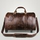 Кожаная дорожная сумка на колесах для путешествий и командировок Vintage 14254 Коричневая фото
