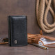 Горизонтальное портмоне из кожи унисекс на магните ST Leather 19331 Черное фото