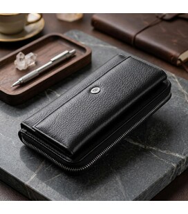 Женский кожаный клатч для карт купюр и документов ST Leather 19292 Черный фото
