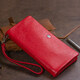 Кошелек-клатч из кожи с карманом для мобильного ST Leather 19315 Красный фото