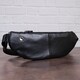 Поясная сумка из натуральной кожи Vintage 20343 Черная фото