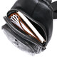 Модная кожаная мужская сумка через плечо Vintage 20673 Черный фото