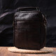 Практичная мужская сумка кожаная 21272 Vintage Коричневая фото