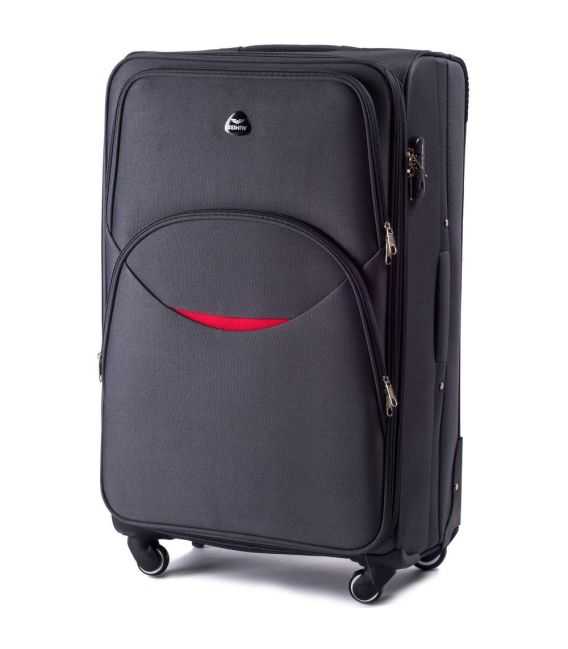 Валіза Wings 1708 велика L сіра 4 колесна - картинка, зображення, фото валізи